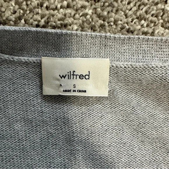 Wilfred Aritzia Merino Wool Grey Utopia Knit Button Front Dress Small - Picture 10 of 11